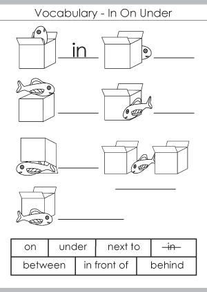 In/on/under worksheets